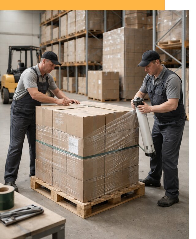 Упаковка и паллетирование грузов от 3682 руб: защита и крепление