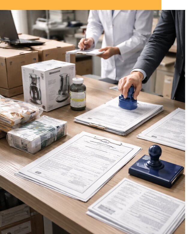 Сертификация импортных товаров от 12625 с таможенным сопровождением